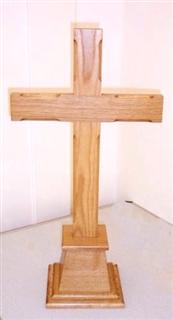 Oak cross by Norman Smithers. Another of his talents